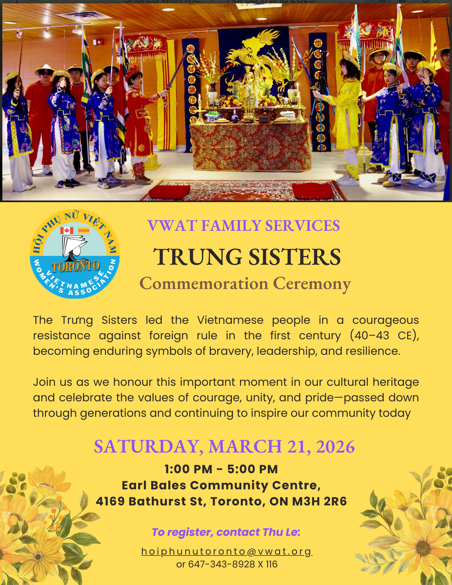 Trung Sisters Commemoration Ceremony